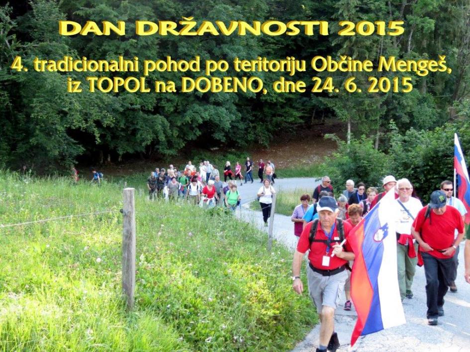 4. tradicionalni pohod po teritoriju Občine Mengeš, iz TOPOL na DOBEN