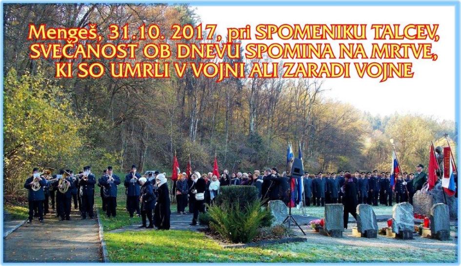 SVEČANOST OB DNEVU SPOMINA NA MRTVE, K SO PADLI V VOJNI ALI ZARADNI NJE