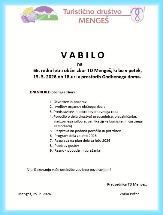 66. Občni zbor TD Mengeš