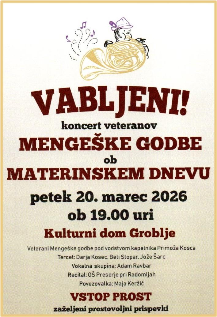 Koncert veteranov MENGEŠKE GODBE